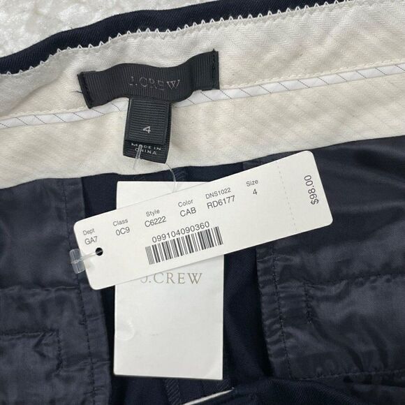J. Crew Patio Cropped Pant Navy blue NEW - Picture 4 of 8